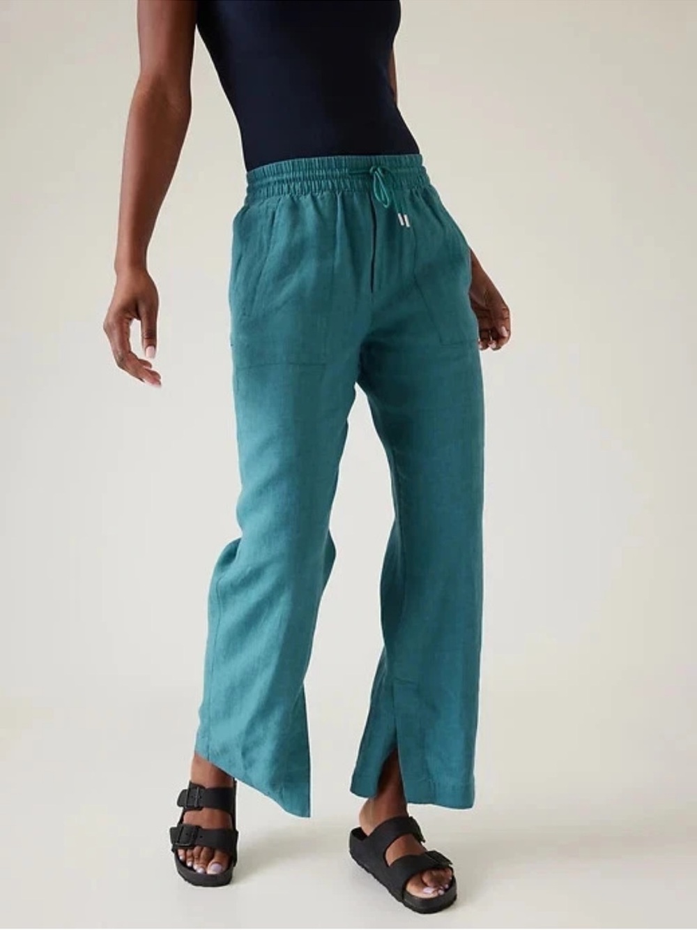 Athleta Women's Retreat Linen High Rise Wide-leg Pants